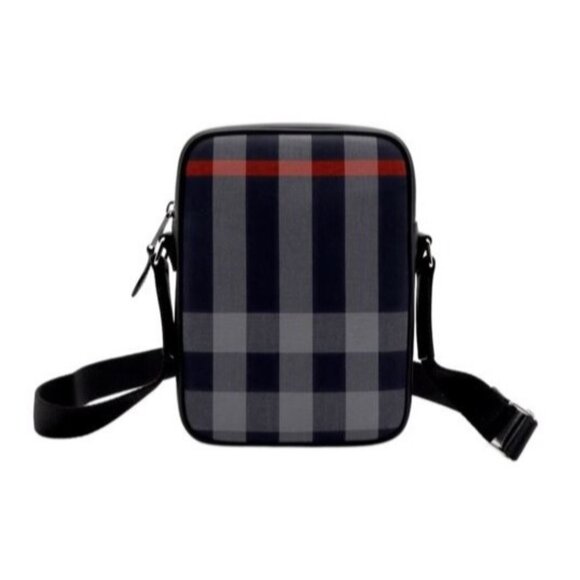 Burberry 'Paddy' Check Messenger / Phone Bag Navy/Grey 8084062 - Picture 1 of 13